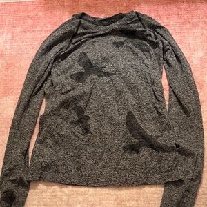 Oiselle Heather Gray Long Sleeve Top